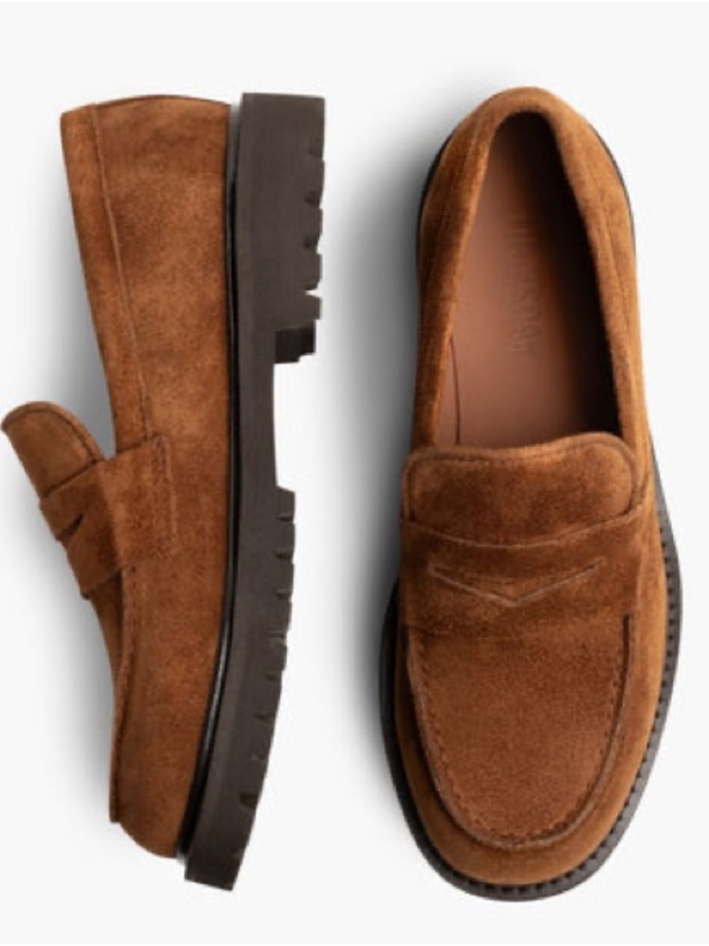THURSDAY BOOT COMPANY Honey Brown Suede Penny Loafer